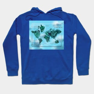 world map leaves Hoodie